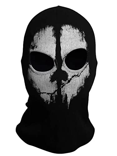 Ghost Maske Call of Duty Totenkopf Maske Sturmmaske Sturmhaube Ski Gesichtsmaske Karneval Halloween Kostüm Cosplay Requisite (Ghost Maske-A01) von Yearsahrk