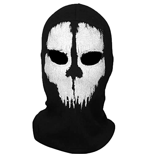 Yearsahrk Ghost Maske Call of Duty Totenkopf Maske Sturmmaske Sturmhaube Ski Gesichtsmaske Karneval Halloween Kostüm Cosplay Requisite (Ghost Maske-A08) von Yearsahrk