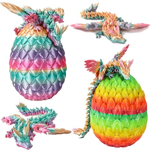 Yearsahrk 3D Gedrucktes Drachenei Geheimnisvolle Drachen Spielzeug Realistische Realistische Beweglicher Drachen Figuren Überraschung Easter Dracheneier Wohnkultur von Yearsahrk