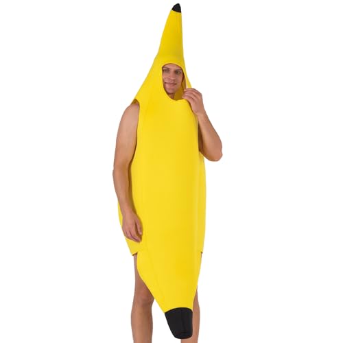 Yearsahrk Bananen kostüm Neuartige Obst Kostüme Lustiges Bananenschalen Kostüm Karneval Halloween Kostüm für Erwachsene Herren Damen (Bananen kostüm) von Yearsahrk