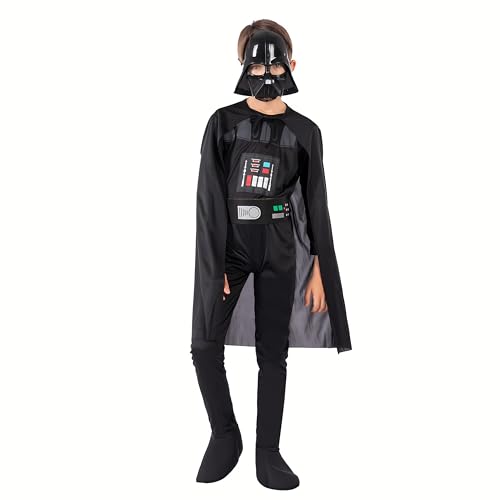 Yearsahrk Darth Vader Kostüm Kinder Star Knight Kostüm mit Darth Vader Maske Umhang Karneval Halloween Kostüme Cosplay Requisiten von Yearsahrk