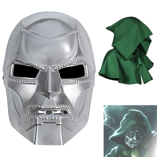 Yearsahrk Dr Doom Maske Superschurke Victor von Helm Silber Totenkopf Maske Karneval Halloween Kostüm Requisiten (Halloween Maske) von Yearsahrk