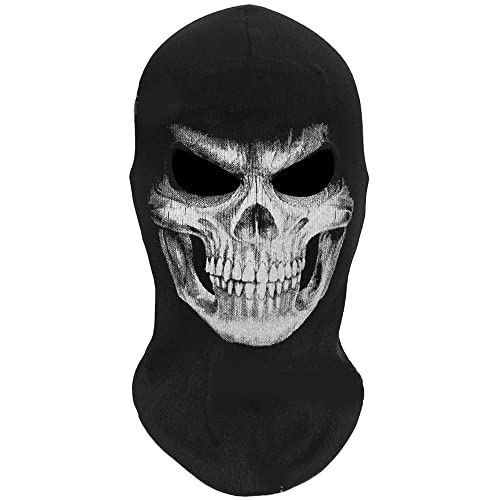 Yearsahrk Ghost Maske Call of Duty Totenkopf Maske Sturmmaske Sturmhaube Ski Gesichtsmaske Karneval Halloween Kostüm Cosplay Requisite (Ghost Maske-BK) von Yearsahrk