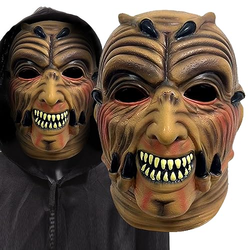 Yearsahrk Jeepers Creepers Maske Horror Zombie Masken Gruseliges Ghostface Vollkopf Helm Halloween Cosplay Kostüm Party Requisiten von Yearsahrk