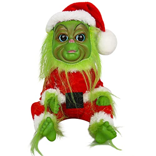 Yearsahrk Weihnachten Grinch Kuscheltier Grinch Puppe Plüschtier Christmas Green Monster Doll Elf Plush Spielzeug Weihnachts Dekorationen (Grinch Plüschtier) von Yearsahrk