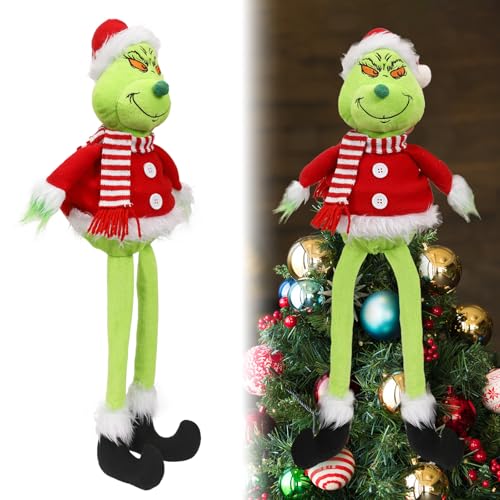 Yearsahrk Weihnachten Grinch Kuscheltier Grinch Puppe Plüschtier Christmas Green Monster Doll Elf Plush Spielzeug Weihnachts Dekorationen (Grinch Puppe) von Yearsahrk