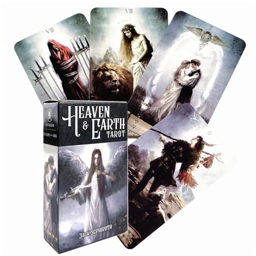 12X7cm Heaven and Earth Tarot-Karte, in der Lage, die Zukunft vorherzusagen Die 78 klassischen Tarotkarten werden in einem Kupferpapier-Set mit Anleitung geliefert, geeignet für Anfänger und von Yedaoiu