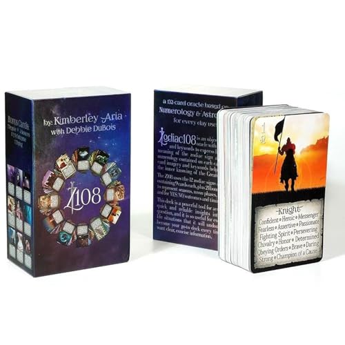 Yedaoiu Tarot Karten The iN2IT Zodiac 108 Tarot Karten Deck mit Führerbuch für Telling Spiel(1PCS) von Yedaoiu