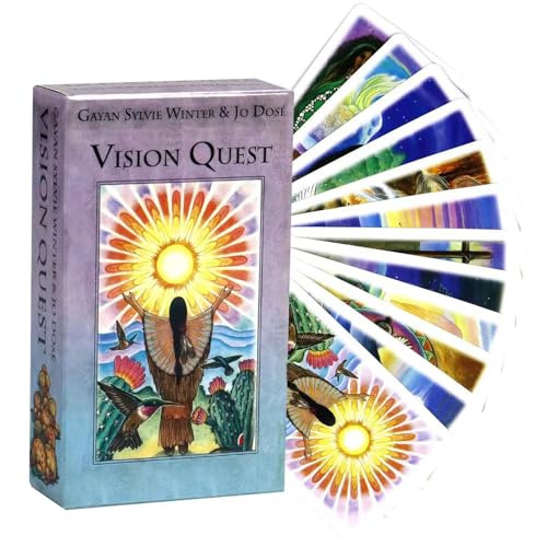 Yedaoiu Vision Quest Tarot Karten Tarot Karten mit Bedeutung auf ihnen, Tarot Karten und Buch für Anfänger Set von Yedaoiu