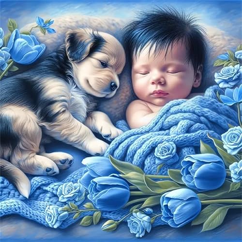1000 Teile Puzzle für Erwachsene mit Blaue Blumen Hund Baby Puzzles, EIN Herausforderndes Rätsel,Puzzles für Die Ganze Familie,1000 DIY Kunst Puzzle Home Dekoration Geschenke 1000 Teile Puzzle für Erwachsene mit Blaue Blumen Hund Baby Puzzles, EIN Herausforderndes Rätsel,Puzzles für Die Ganze Familie,1000 DIY Kunst Puzzle Home Dekoration Geschenke von Yeecer