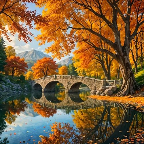 1000 Teile Puzzle für Erwachsene mit Herbstflussbrücke Puzzles, EIN Herausforderndes Rätsel,Puzzles für Die Ganze Familie,1000 DIY Kunst Puzzle Home Dekoration Geschenke 1000 Teile Puzzle für Erwachsene mit Herbstflussbrücke Puzzles, EIN Herausforderndes Rätsel,Puzzles für Die Ganze Familie,1000 DIY Kunst Puzzle Home Dekoration Geschenke von Yeecer