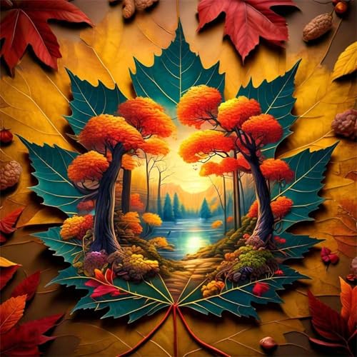 1000 Teile Puzzle für Erwachsene mit Malerischer See mit Ahornblättern Puzzles, EIN Herausforderndes Rätsel,Puzzles für Die Ganze Familie,1000 DIY Kunst Puzzle Home Dekoration Geschenke 1000 Teile Puzzle für Erwachsene mit Malerischer See mit Ahornblättern Puzzles, EIN Herausforderndes Rätsel,Puzzles für Die Ganze Familie,1000 DIY Kunst Puzzle Home Dekoration Geschenke von Yeecer