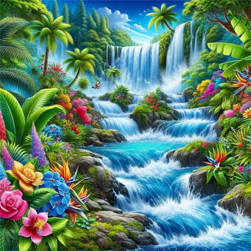 1000 Teile Puzzle für Erwachsene mit Tropischer Dschungel-Wasserfall Puzzles, EIN Herausforderndes Rätsel,Puzzles für Die Ganze Familie,1000 DIY Kunst Puzzle Home Dekoration Geschenke 1000 Teile Puzzle für Erwachsene mit Tropischer Dschungel-Wasserfall Puzzles, EIN Herausforderndes Rätsel,Puzzles für Die Ganze Familie,1000 DIY Kunst Puzzle Home Dekoration Geschenke von Yeecer