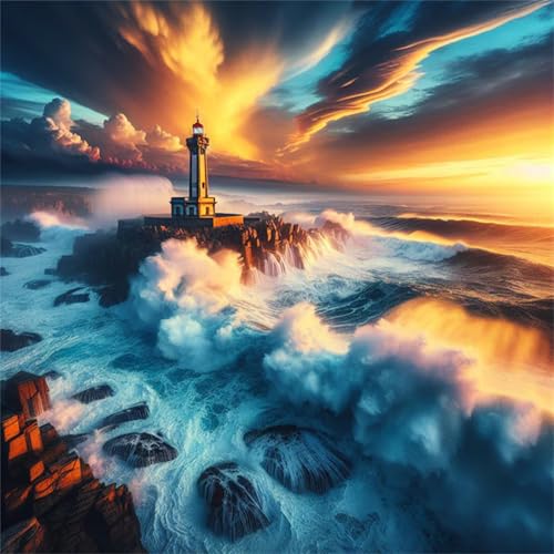 1000 Teile Puzzle für Erwachsene mit Wellen Leuchtturm Sonnenuntergang Puzzles, EIN Herausforderndes Rätsel,Puzzles für Die Ganze Familie,1000 DIY Kunst Puzzle Home Dekoration Geschenke 1000 Teile Puzzle für Erwachsene mit Wellen Leuchtturm Sonnenuntergang Puzzles, EIN Herausforderndes Rätsel,Puzzles für Die Ganze Familie,1000 DIY Kunst Puzzle Home Dekoration Geschenke von Yeecer