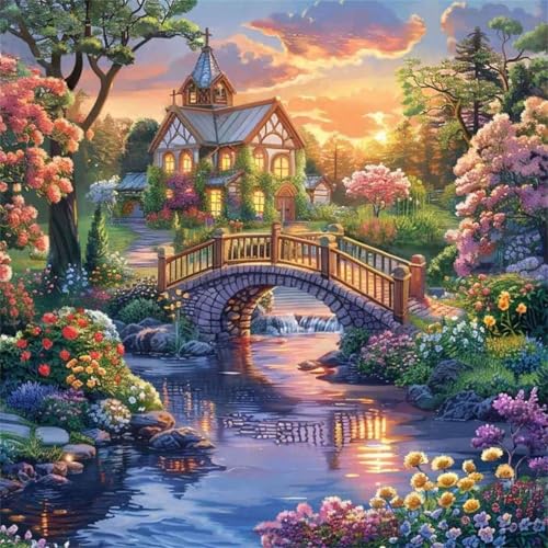 300 Teile Puzzle für Erwachsene mit Cottage Landschaft Brücke Puzzles, EIN Herausforderndes Rätsel,Puzzles für Die Ganze Familie,300 DIY Kunst Puzzle Home Dekoration Geschenke 300 Teile Puzzle für Erwachsene mit Cottage Landschaft Brücke Puzzles, EIN Herausforderndes Rätsel,Puzzles für Die Ganze Familie,300 DIY Kunst Puzzle Home Dekoration Geschenke von Yeecer