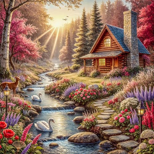 300 Teile Puzzle für Erwachsene mit Flussufer-Hüttenlandschaft Puzzles, EIN Herausforderndes Rätsel,Puzzles für Die Ganze Familie,300 DIY Kunst Puzzle Home Dekoration Geschenke 300 Teile Puzzle für Erwachsene mit Flussufer-Hüttenlandschaft Puzzles, EIN Herausforderndes Rätsel,Puzzles für Die Ganze Familie,300 DIY Kunst Puzzle Home Dekoration Geschenke von Yeecer
