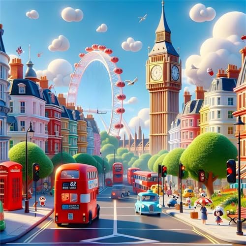 35 Teile Puzzle für Erwachsene mit Cartoon Londoner Straßen Puzzles, EIN Herausforderndes Rätsel,Puzzles für Die Ganze Familie,35 DIY Kunst Puzzle Home Dekoration Geschenke 35 Teile Puzzle für Erwachsene mit Cartoon Londoner Straßen Puzzles, EIN Herausforderndes Rätsel,Puzzles für Die Ganze Familie,35 DIY Kunst Puzzle Home Dekoration Geschenke von Yeecer
