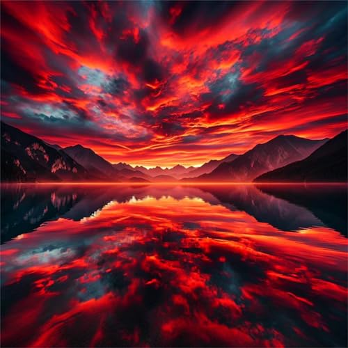 Puzzles 200 Teile Erwachsene,28x28 cm Lernspiel Herausforderung Spielzeug 200 Teile Feuriger Sonnenuntergang reflektiert Puzzles für Erwachsene Puzzles 200 Teile Erwachsene,28x28 cm Lernspiel Herausforderung Spielzeug 200 Teile Feuriger Sonnenuntergang reflektiert Puzzles für Erwachsene von Yeecer