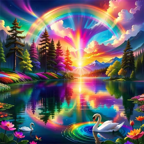Puzzles 200 Teile Erwachsene,28x28 cm Lernspiel Herausforderung Spielzeug 200 Teile Regenbogenseeschwäne Puzzles für Erwachsene Puzzles 200 Teile Erwachsene,28x28 cm Lernspiel Herausforderung Spielzeug 200 Teile Regenbogenseeschwäne Puzzles für Erwachsene von Yeecer