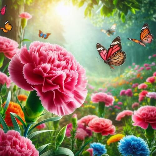 Puzzles 200 Teile Erwachsene,28x28 cm Lernspiel Herausforderung Spielzeug 200 Teile Rosa Nelken Schmetterling Puzzles für Erwachsene Puzzles 200 Teile Erwachsene,28x28 cm Lernspiel Herausforderung Spielzeug 200 Teile Rosa Nelken Schmetterling Puzzles für Erwachsene von Yeecer