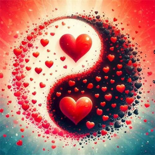 Puzzles 200 Teile Erwachsene,28x28 cm Lernspiel Herausforderung Spielzeug 200 Teile Yin-Yang-Liebesherz Puzzles für Erwachsene Puzzles 200 Teile Erwachsene,28x28 cm Lernspiel Herausforderung Spielzeug 200 Teile Yin-Yang-Liebesherz Puzzles für Erwachsene von Yeecer