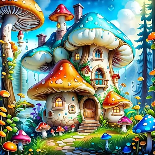 Puzzles 500 Teile Erwachsene,45x45 cm Lernspiel Herausforderung Spielzeug 500 Teile Cartoon Pilzhaus Puzzles für Erwachsene Puzzles 500 Teile Erwachsene,45x45 cm Lernspiel Herausforderung Spielzeug 500 Teile Cartoon Pilzhaus Puzzles für Erwachsene von Yeecer