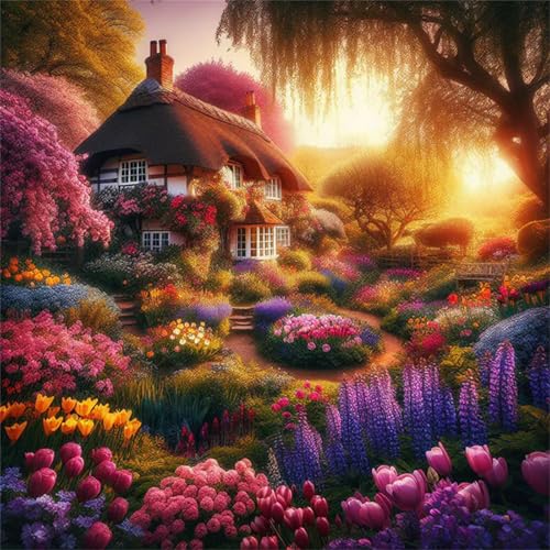 Puzzles 500 Teile Erwachsene,45x45 cm Lernspiel Herausforderung Spielzeug 500 Teile Cottage Garden Sonnenuntergang Puzzles für Erwachsene Puzzles 500 Teile Erwachsene,45x45 cm Lernspiel Herausforderung Spielzeug 500 Teile Cottage Garden Sonnenuntergang Puzzles für Erwachsene von Yeecer