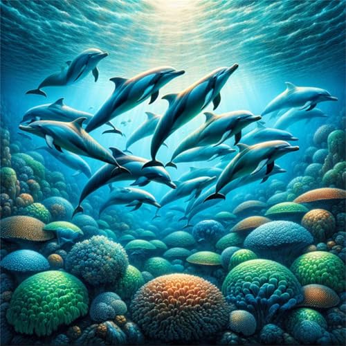 Puzzles 500 Teile Erwachsene,45x45 cm Lernspiel Herausforderung Spielzeug 500 Teile Delfine Korallen Ozean Puzzles für Erwachsene Puzzles 500 Teile Erwachsene,45x45 cm Lernspiel Herausforderung Spielzeug 500 Teile Delfine Korallen Ozean Puzzles für Erwachsene von Yeecer