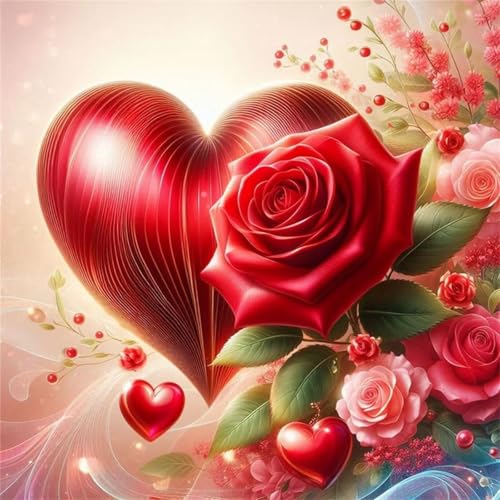 Puzzles 500 Teile Erwachsene,45x45 cm Lernspiel Herausforderung Spielzeug 500 Teile Rotes Rosenherz Puzzles für Erwachsene Puzzles 500 Teile Erwachsene,45x45 cm Lernspiel Herausforderung Spielzeug 500 Teile Rotes Rosenherz Puzzles für Erwachsene von Yeecer