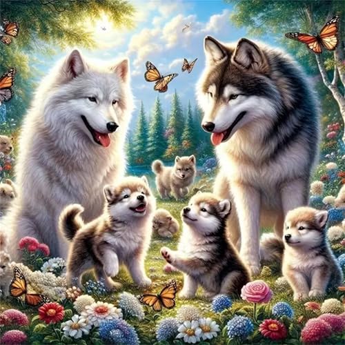 Puzzles 500 Teile Erwachsene,45x45 cm Lernspiel Herausforderung Spielzeug 500 Teile Woods Husky Familie Puzzles für Erwachsene Puzzles 500 Teile Erwachsene,45x45 cm Lernspiel Herausforderung Spielzeug 500 Teile Woods Husky Familie Puzzles für Erwachsene von Yeecer