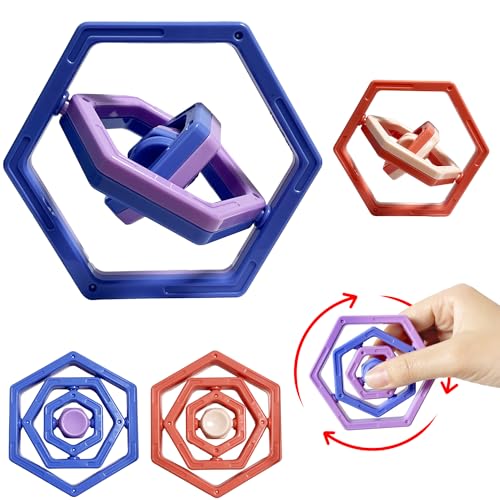 Yeefunjoy 2PCS Fidget Toy Pack Spielzeug Set, 3D Fidget Set Finger Toy, Hand Fidget Spielzeug ADHD Anti Angst Spielzeug Stressabbau Spielzeug Geschenke für Kinder und Erwachsene von Yeefunjoy