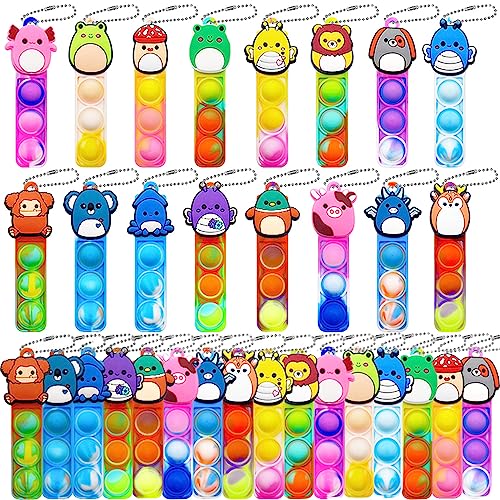 Yeefunjoy 32 Stück Pop Push It Fidget Toy, Pop It Bubble Sensory Fidget Toy, Mini DIY Schlüsselbund Toys, Bubble Pop Figetttoys Stressabbau Spielzeug mit Schlüsselanhänger für Kinder und Erwachsene Yeefunjoy 32 Stück Pop Push It Fidget Toy, Pop It Bubble Sensory Fidget Toy, Mini DIY Schlüsselbund Toys, Bubble Pop Figetttoys Stressabbau Spielzeug mit Schlüsselanhänger für Kinder und Erwachsene von Yeefunjoy