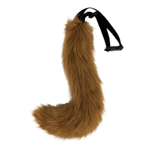 Yeehliny Erwachsene Fuchsschwanz Kunstfell Plüsch Kunstpelz Tail Wolf Fuchs Kostüm Tierschwanz Wolfsschwanz Halloween Kostüm Schwanz für Halloween Party Kostüm Cosplay verkleiden Tier Tails (#03) von Yeehliny