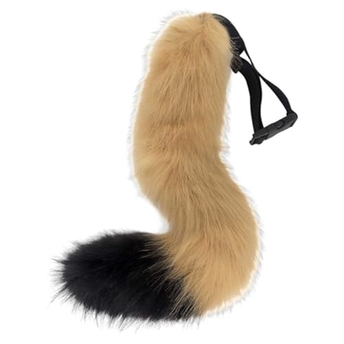 Yeehliny Erwachsene Fuchsschwanz Kunstfell Plüsch Kunstpelz Tail Wolf Fuchs Kostüm Tierschwanz Wolfsschwanz Halloween Kostüm Schwanz für Halloween Party Kostüm Cosplay verkleiden Tier Tails (#08) von Yeehliny