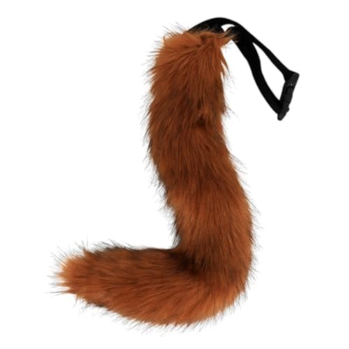 Yeehliny Erwachsene Fuchsschwanz Kunstfell Plüsch Kunstpelz Tail Wolf Fuchs Kostüm Tierschwanz Wolfsschwanz Halloween Kostüm Schwanz für Halloween Party Kostüm Cosplay verkleiden Tier Tails (#02) von Yeehliny