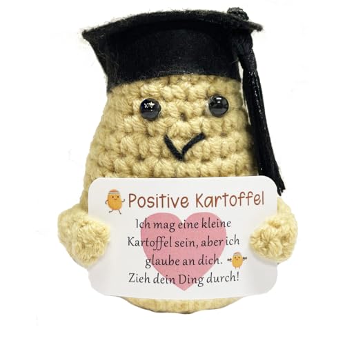 Yefun Positive Kartoffel, Mutmacher Geschenk Pocket Hug Kartoffel, Kreative Strickwolle Potato Glücksbringer Mutmacher Geschenke,Motivationsgeschenke,Lustige Positive Kartoffel,Geschenk für Frauen von Yefun