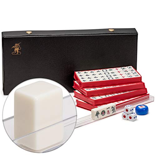 Yellow Mountain Imports Chinesisches Mahjong-Reisespiel-Set mit Extra Kleinen Weißen Ziegeln, Little MJ [迷妳旅行中國麻將] von Yellow Mountain Imports