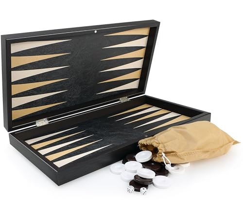 Luxus Board Game Backgammon Tavla XXL Klassik Leder Brown von Yenigün