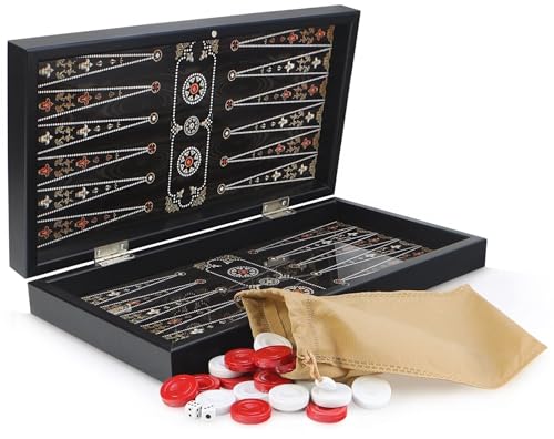 Orientalische Backgammon TAVLA XL Intarsien Look Ottoman INCI von Yenigun