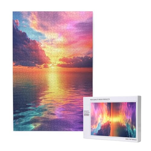 Puzzle Sonnenuntergang,Puzzle 1000 Teile Ozean Holzpuzzle Erwachsene mit Geschenkbox,Schwieriges,Unterhaltsames,Herausforderndes,Geeignet für Anfänger ab 14 Jahren,Geschenke für Männer/Frauen M-1610 Puzzle Sonnenuntergang,Puzzle 1000 Teile Ozean Holzpuzzle Erwachsene mit Geschenkbox,Schwieriges,Unterhaltsames,Herausforderndes,Geeignet für Anfänger ab 14 Jahren,Geschenke für Männer/Frauen M-1610 von Yeogcohe