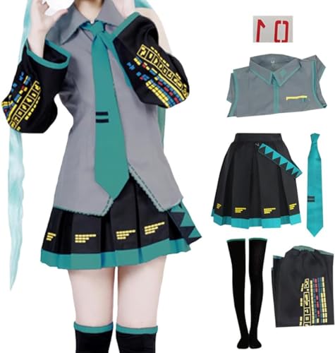 Yeooa Mädchen Anime Cosplay voller Satz Kleidung und Uniform Kleid Schuluniform setzt schönes Mädchen Kleid Halloween Performance-Anzug (Grau,L) von Yeooa