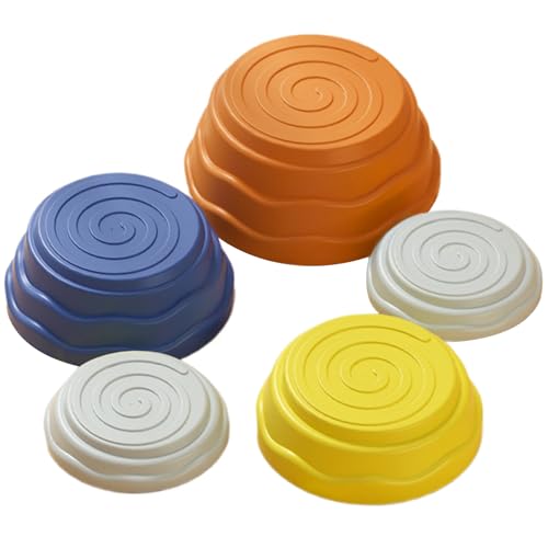 Stepping Stones Kids 5pcs/Set Nicht -Slip -Sensory -Schritt -Steine ​​Stapelbares Gleichgewicht Stepping Stones Strahlspiel Rainbow Kleinkind Trittsteine ​​Trittsteine ​​Kinder Sinnes von Yeory