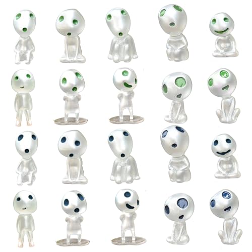 Tiny Aliens, Mini Außerirdische Figuren 20pcs, Alien Figur leuchten in der dunklen, leuchtenden außerirdischen Figur, Mini -Harz -Alien -Figuren, Miniaturfairy Garden Accessoires von Yeory