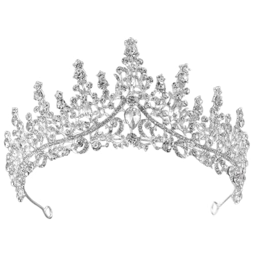 Yeory Diademkronen für Damen, Strass-Silberkrone, Metall-Prinzessinnenkronen-Stirnband, Diademe für Damen von Yeory