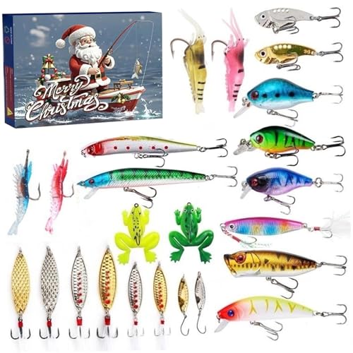 Yeory Fischerei Adventskalender 2024 24 Tage des Countdown -Fischerei -Tackle -Adventskalender von Yeory