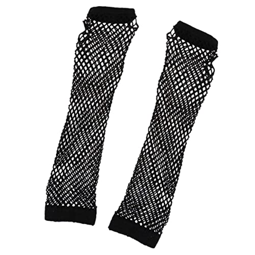 Yeory Fishnet -Handschuhe Frauen, Lange Fischnetzhandschuhe, Fischnetzhandschuhe Frauen, Fingerlose Punk Schwarze Langmaschenarmhandschuhe, Schwarze Netzhandschuhe von Yeory