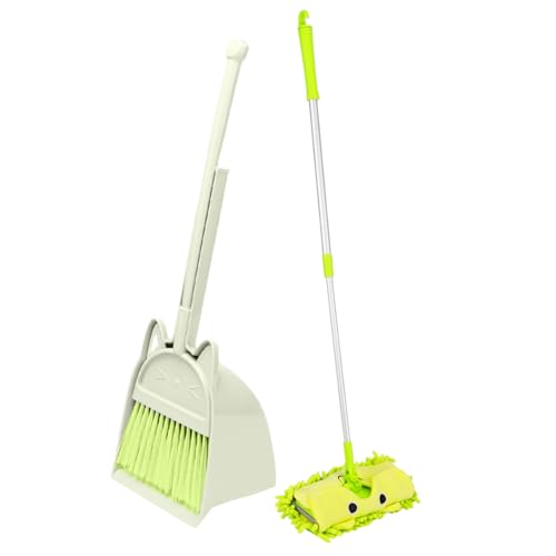 Yeory Kleinkindreinigungsset umfasst Besen, Staubpan und Mop Cute Cat Kids Cleaning Set Developmental Kids Cleaning Toy Set Kids Mopp für Kindergarten, so von Yeory