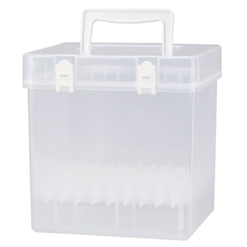 Yeory Marker Organizer Case, 48 Slots tragbarer weißer Plastikmarker -Aufbewahrungsboxhalter mit Griff für die Home School -Lagerung, Organisator tragbar von Yeory