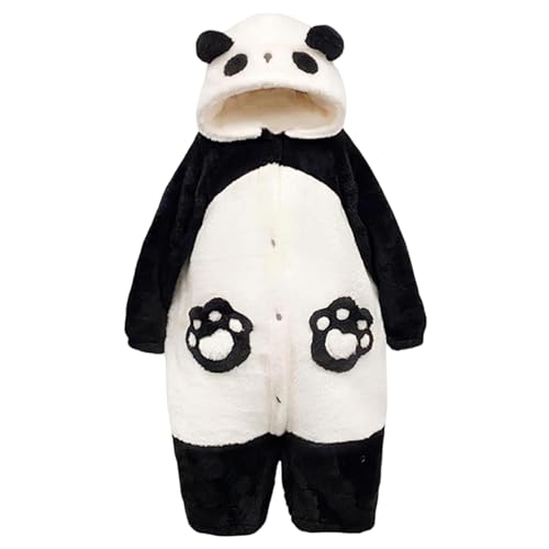 Yeory Panda -Strampler, Erwachsene Panda Kostüm, Tier -Kapuzen -Schlafanzug, L -Streu Pyjama für Frauen, Panda -Kostüm mit Kapuzepanda von Yeory