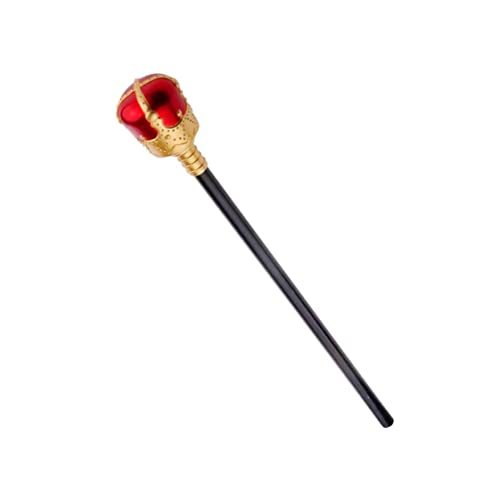 Yeory Red Royal Zepter, 48cm Royal Scepter Rollenspiel für Kinder, Royal Zepter King Queen Spielzeug, Halloween -Prop -Themenparty Gefälscht Cosplay Supply Red Red von Yeory